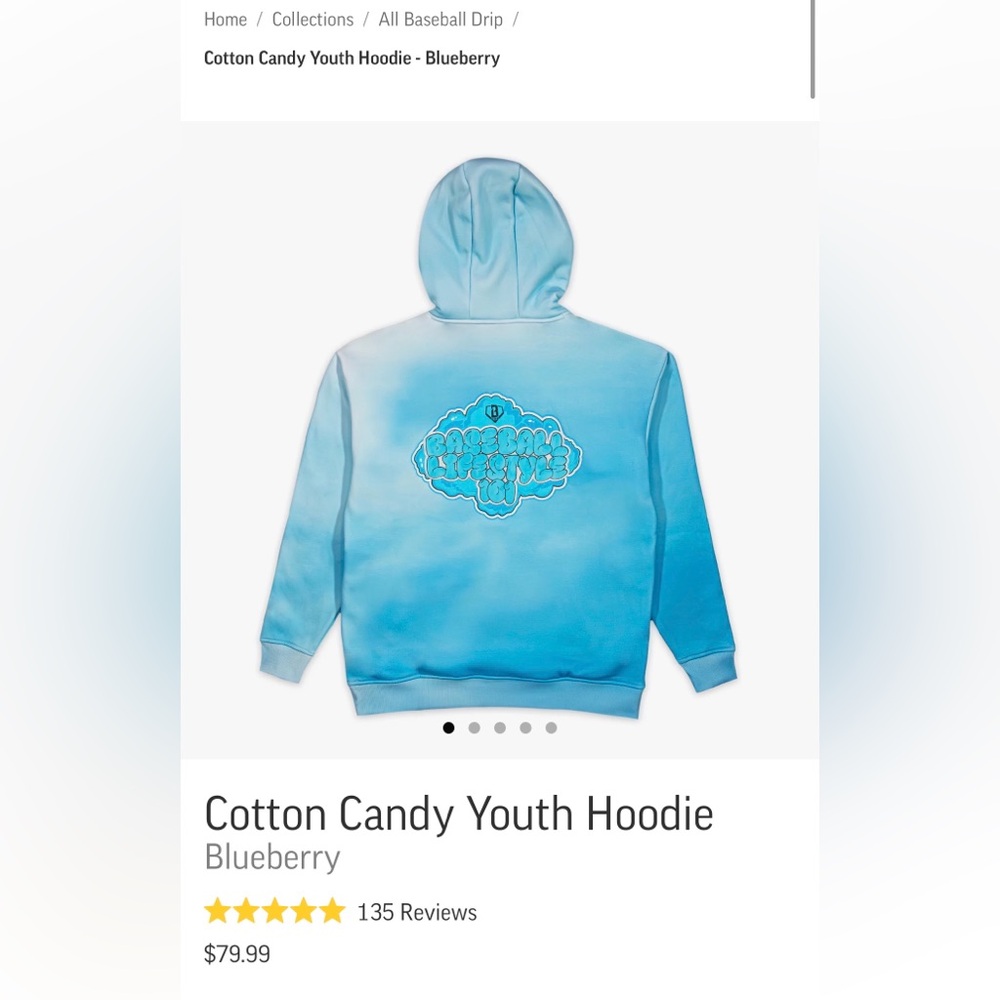 Cotton Candy Blue Youth BL101 Hoodie